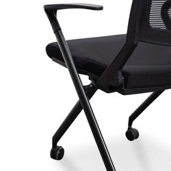 COC2346-SN Office Visitor Chair - Black - Furniture Castle