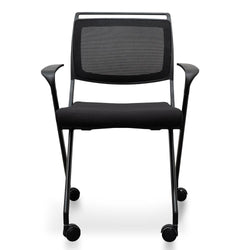 COC2346-SN Office Visitor Chair - Black - Furniture Castle
