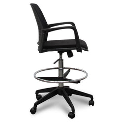 COC610-LF Drafting Office Chair - Black - Furniture Castle