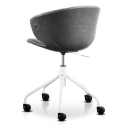 COC6194-LF Office Chair - Charcoal with White Base - Furniture Castle