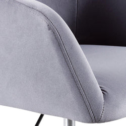 COC6196-LF Charcoal Velvet office Chair - Black Base - Furniture Castle