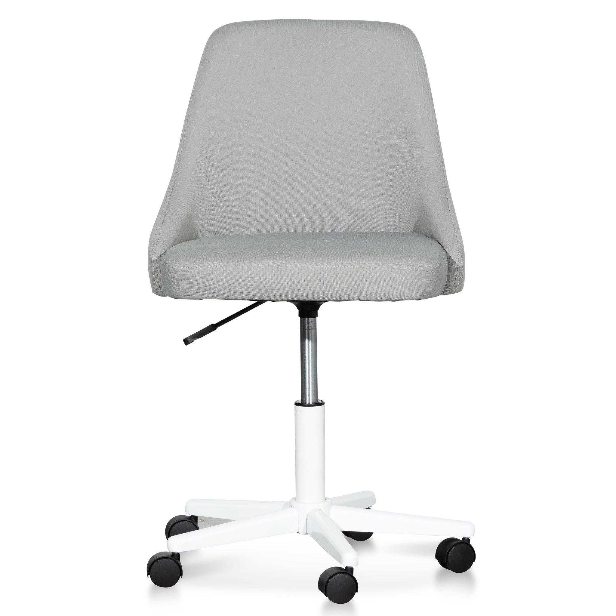 COC6238-UN Grey Fabric Office Chair - White Base - Furniture Castle