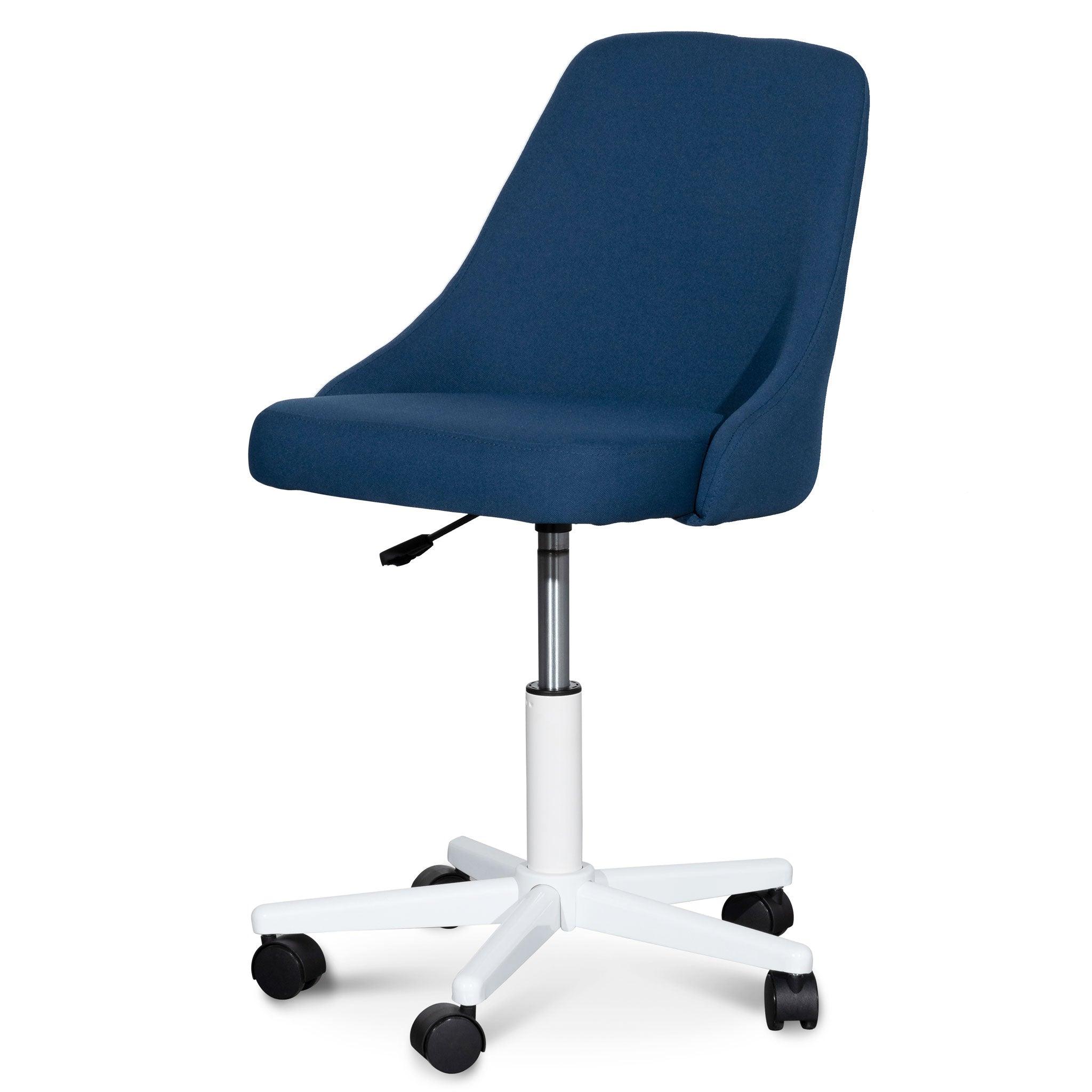 COC6239-UN Space Blue Fabric Office Chair - White Base - Furniture Castle