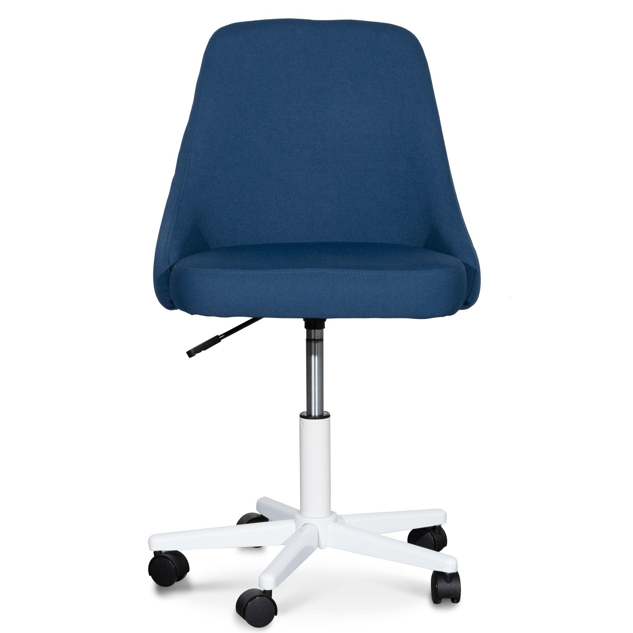 COC6239-UN Space Blue Fabric Office Chair - White Base - Furniture Castle