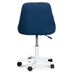 COC6239-UN Space Blue Fabric Office Chair - White Base - Furniture Castle