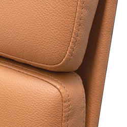 COC6404-YS Low Back Office Chair - Saddle Tan in Black Frame - Furniture Castle