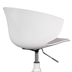 COC6507-LF White Office Chair - Light Grey Seat - Furniture Castle