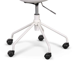COC6507-LF White Office Chair - Light Grey Seat - Furniture Castle