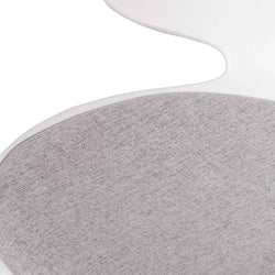 COC6507-LF White Office Chair - Light Grey Seat - Furniture Castle