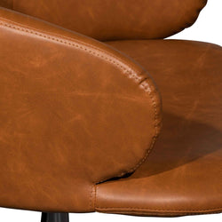 COC6510-LF Office Chair - Vintage Tan with Black Base - Furniture Castle