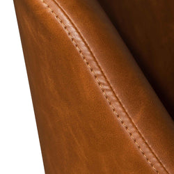 COC6510-LF Office Chair - Vintage Tan with Black Base - Furniture Castle