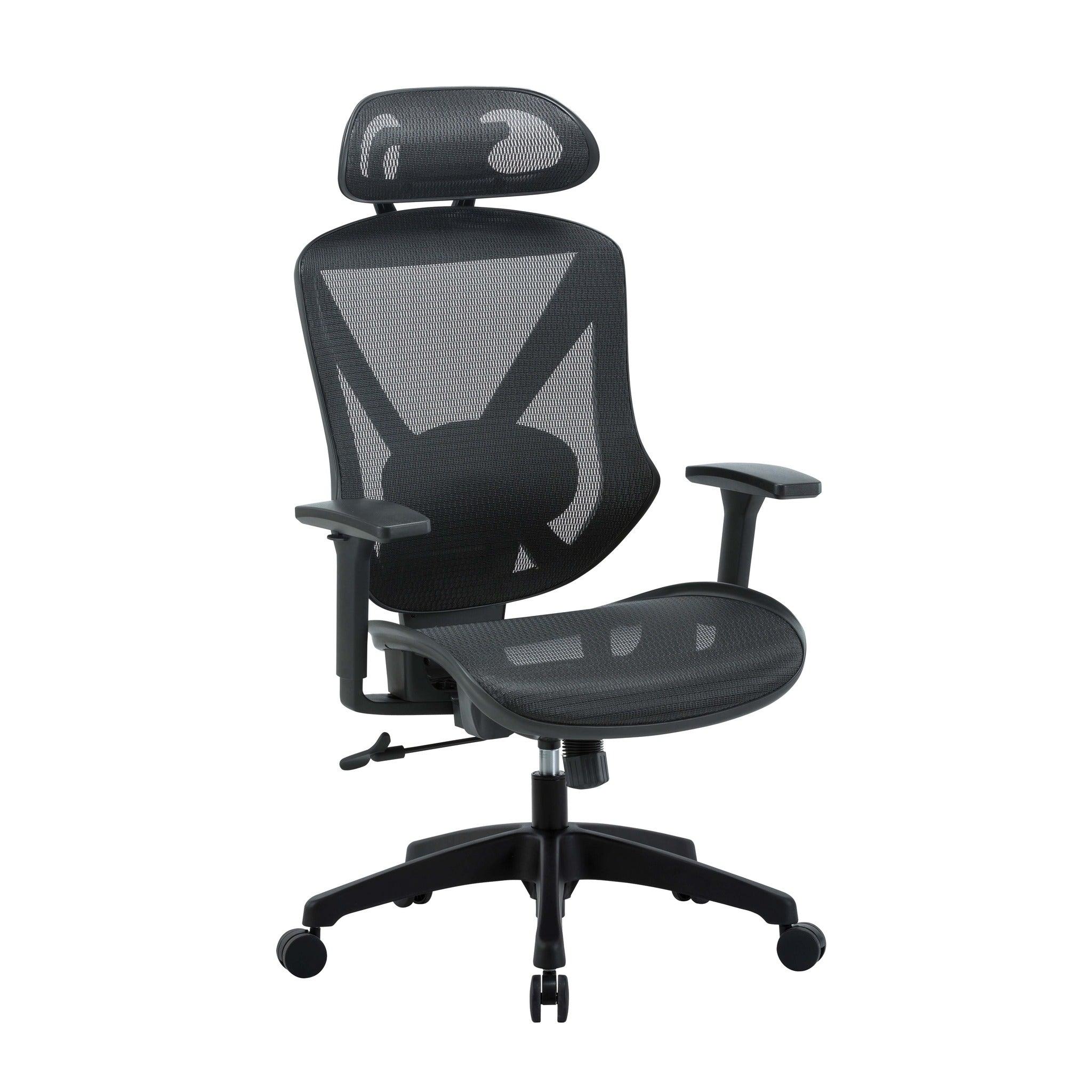 COC8255-UN Mesh Ergonomic Office Chair - Black - Furniture Castle