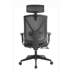 COC8256-UN Mesh Ergonomic Office Chair with Headrest - Black - Furniture Castle