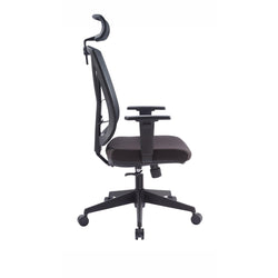 COC8256-UN Mesh Ergonomic Office Chair with Headrest - Black - Furniture Castle