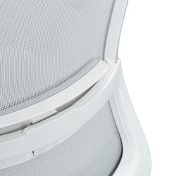 COC8505-LF Mesh Office Chair - Cloud Grey with White Base - Furniture Castle