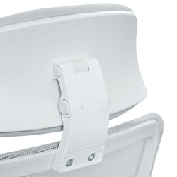 COC8505-LF Mesh Office Chair - Cloud Grey with White Base - Furniture Castle