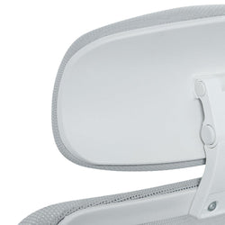 COC8505-LF Mesh Office Chair - Cloud Grey with White Base - Furniture Castle