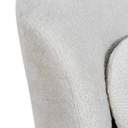 Comfy Swivel Lounge Chair - Ivory Teddy - Furniture Castle