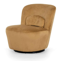 Comfy Swivel Lounge Chair - Mustard - Furniture Castle