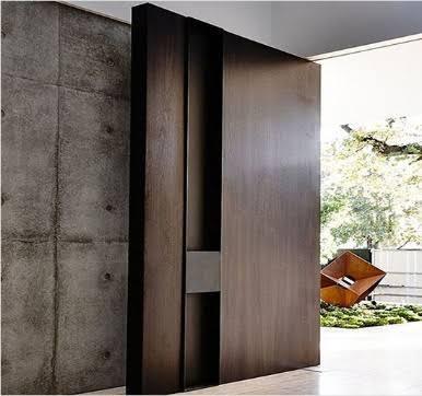 Contemporary Main Entry Door Vaneer with groove handle - Furniture Castle