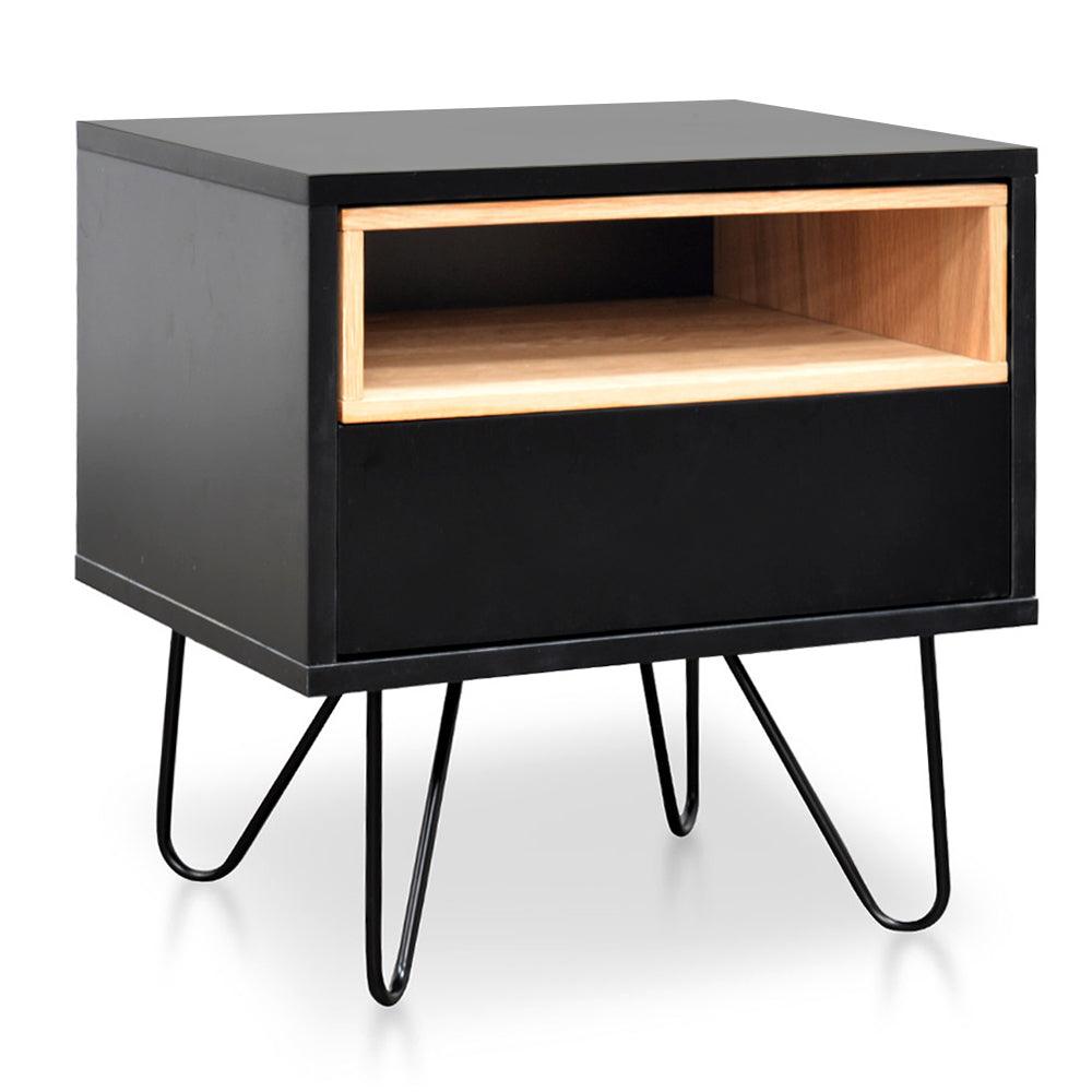 CST2127-KD Bedside Table - Black - Furniture Castle