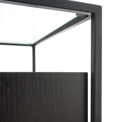 CST2671-IG Glass Side Table - Full Black - Furniture Castle