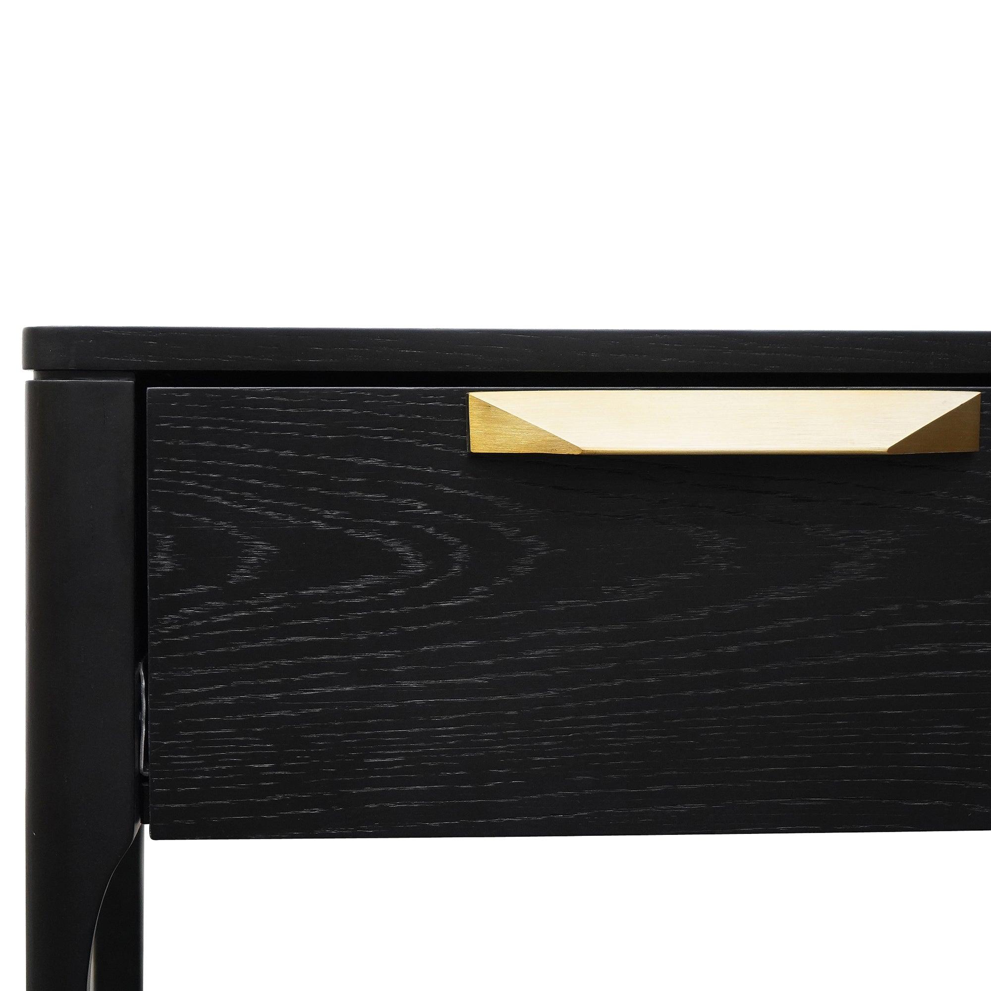 CST2809-CN Bedside Table - Black Veneer - Furniture Castle