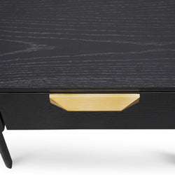 CST2809-CN Bedside Table - Black Veneer - Furniture Castle