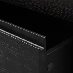 CST2844-CN - Bedside Table - Black Oak Veneer - Furniture Castle