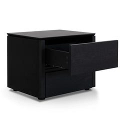 CST2844-CN - Bedside Table - Black Oak Veneer - Furniture Castle