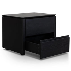 CST2844-CN - Bedside Table - Black Oak Veneer - Furniture Castle