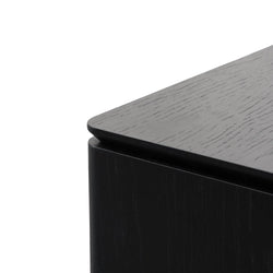 CST2844-CN - Bedside Table - Black Oak Veneer - Furniture Castle