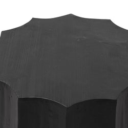 CST6779-NI 40cm (D) recycled Side Table - Full Black - Furniture Castle
