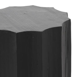 CST6779-NI 40cm (D) recycled Side Table - Full Black - Furniture Castle