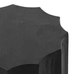 CST6779-NI 40cm (D) recycled Side Table - Full Black - Furniture Castle