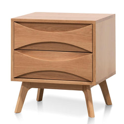 CST6805-OW 2 Drawer Bedside Table - Natural - Furniture Castle
