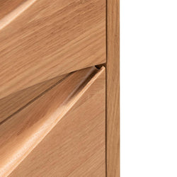 CST6805-OW 2 Drawer Bedside Table - Natural - Furniture Castle