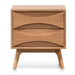 CST6805-OW 2 Drawer Bedside Table - Natural - Furniture Castle