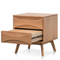 CST6805-OW 2 Drawer Bedside Table - Natural - Furniture Castle