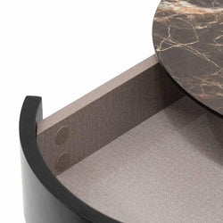 CST6894-IG Round Side Table - Black - Furniture Castle