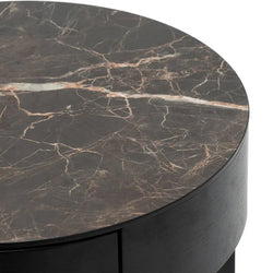 CST6894-IG Round Side Table - Black - Furniture Castle