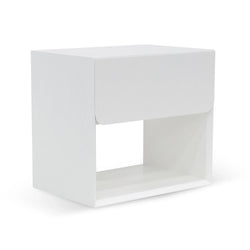 CST6911-CN Oak Bedside Table - White - Furniture Castle