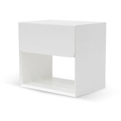 CST6911-CN Oak Bedside Table - White - Furniture Castle