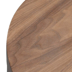 CST8083-BB Round Wooden Bedside Table - Walnut - Furniture Castle