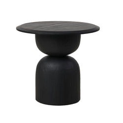 CST8296-NI Round Side Table - Full Black - Furniture Castle