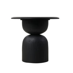 CST8296-NI Round Side Table - Full Black - Furniture Castle