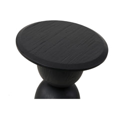 CST8296-NI Round Side Table - Full Black - Furniture Castle