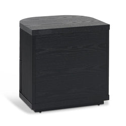 CST8343-DW Bedside Table - Full Black - Furniture Castle