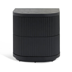 CST8343-DW Bedside Table - Full Black - Furniture Castle