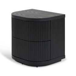 CST8343-DW Bedside Table - Full Black - Furniture Castle